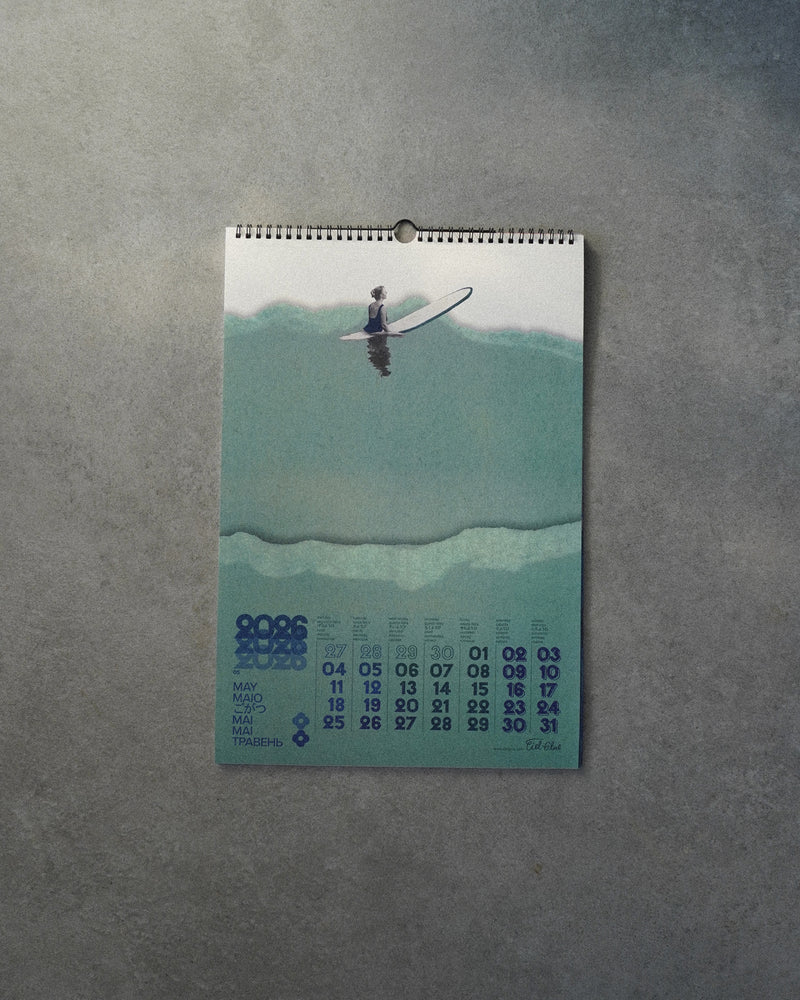 Calendrier 2026 CIEL GLUE – Thème Surf