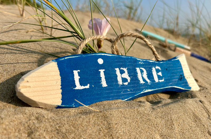 Suspension décorative poisson "Libre/occupé"