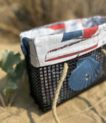 Petit panier en poche ostréicole, avec habillage tissu