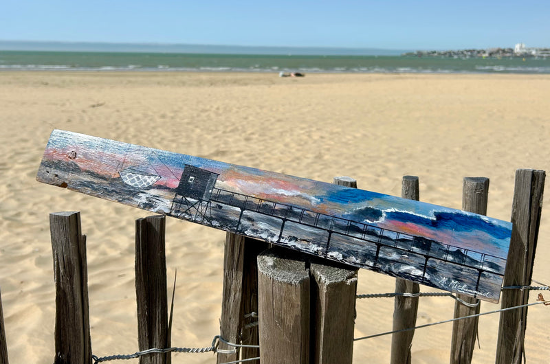 Peinture sur 1/2 douelle - carrelets