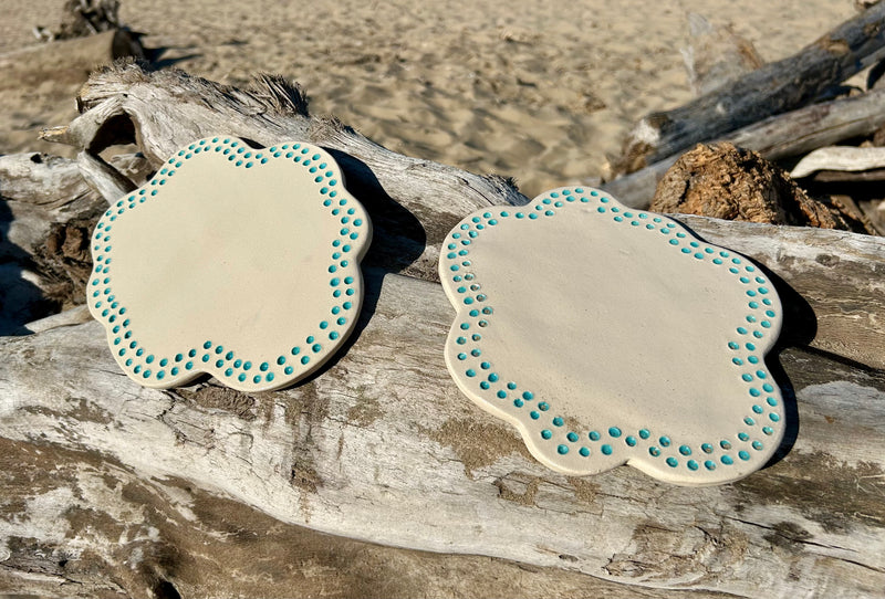 Dessous de plat "Eclat littoral" en céramique artisanale