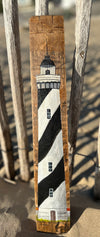 Peinture originales sur 1/2 douelle de barrique - "les phares de l'Atlantique"