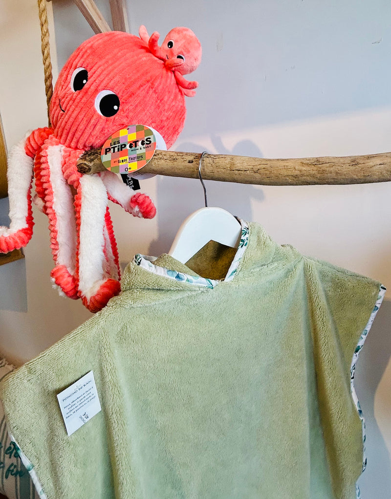 Poncho de plage enfant en éponge – Doux, absorbant et pratique