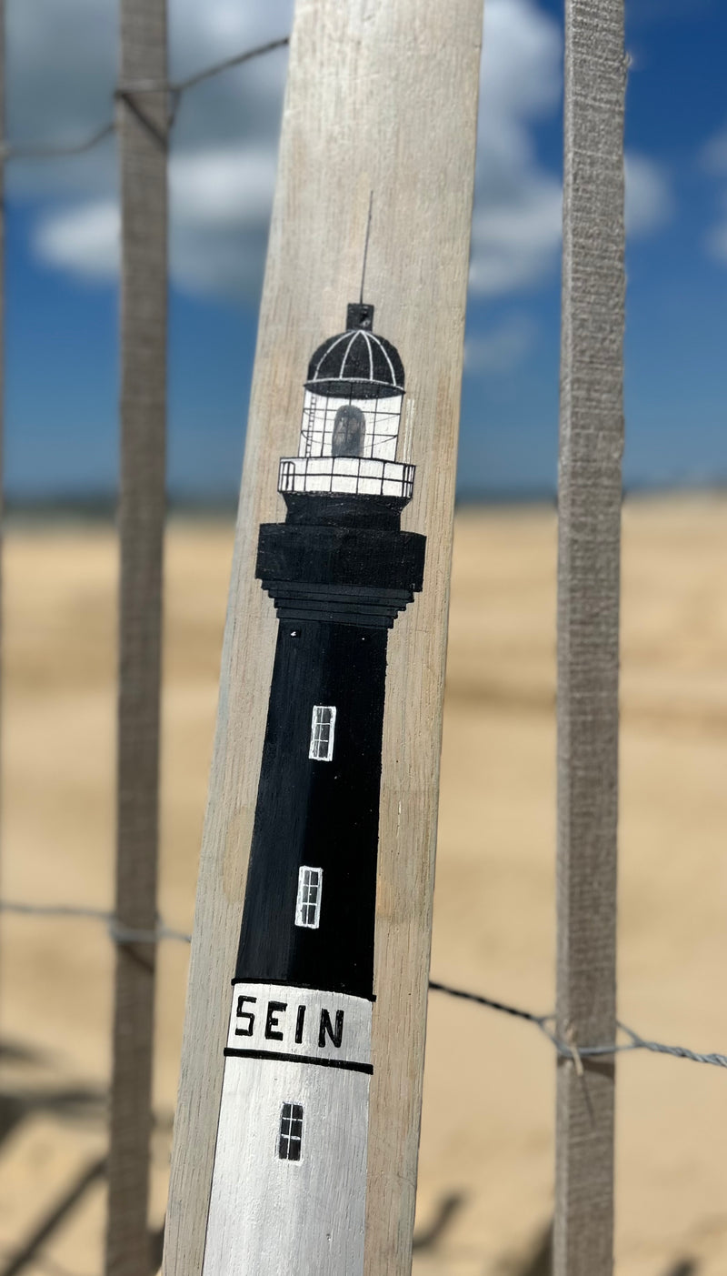 Peinture sur douelle - "Les phares de l'Atlantique"
