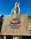 Sac cabas brodé en jute