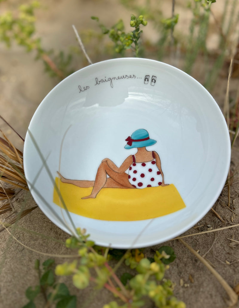 Saladier motif baigneuse