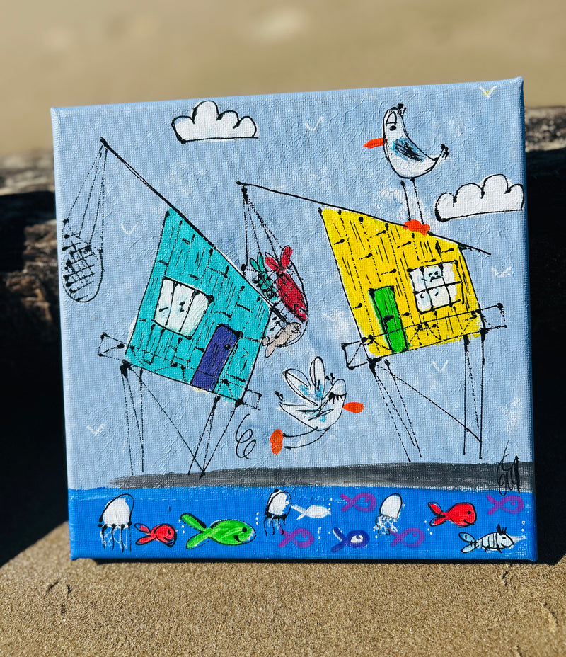 Peinture sur toile Mam'zelle Olala 20x20