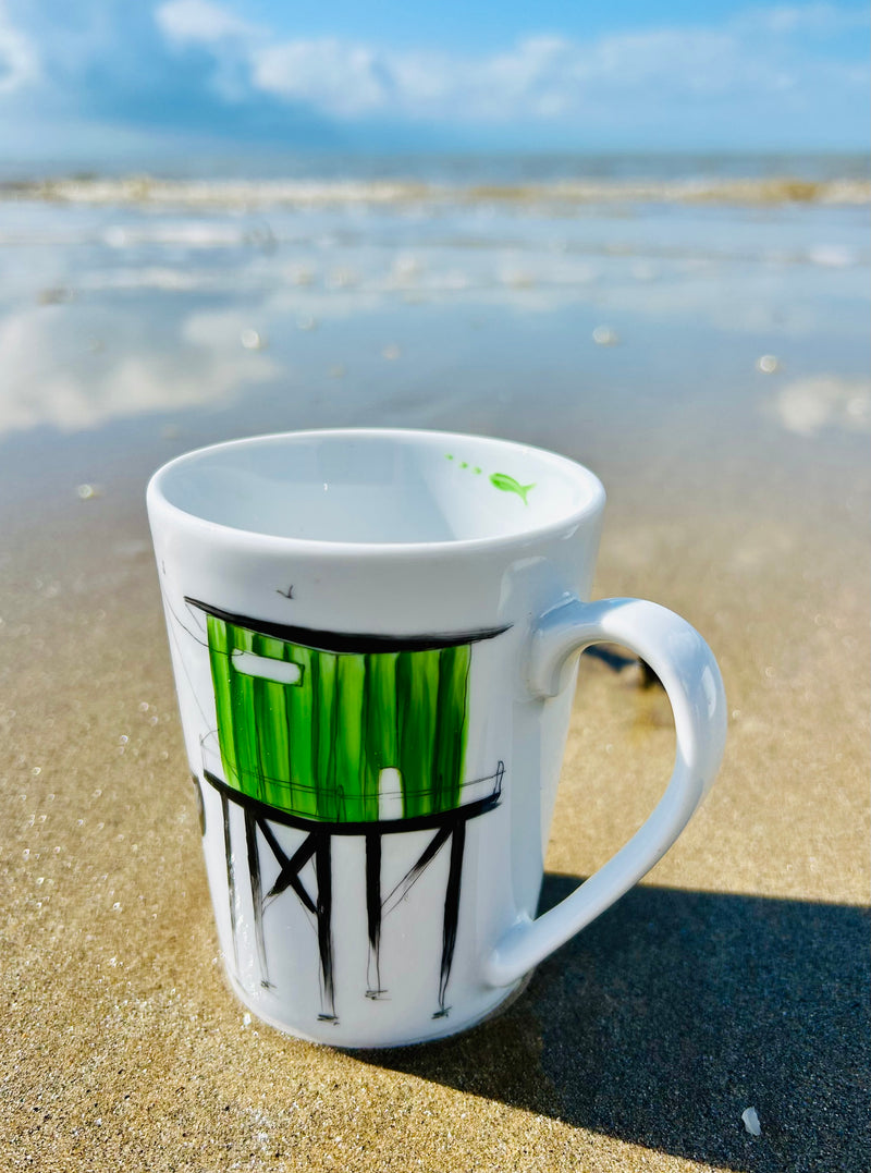 Mug en porcelaine, collection Les carrelets