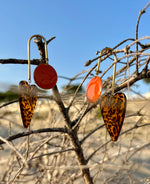 Boucles d'Oreilles artisanales "Cœur Fauve"