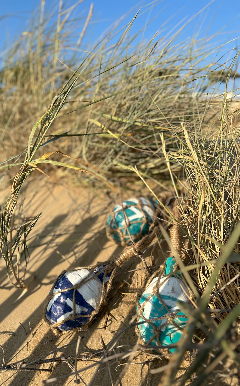 Boule de chalut décorative en bois