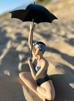 Figurines baigneuses avec ombrelles "Élise" & "Mireille" - collection Littoral
