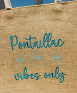 Sac cabas brodé en jute