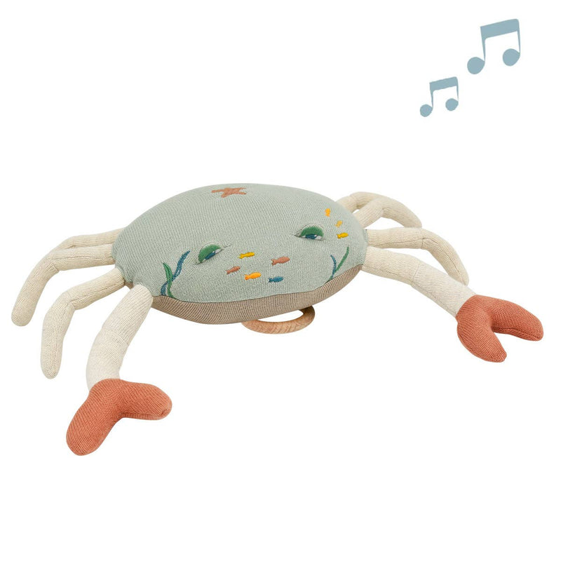 Peluche musicale  Crabe - coloris menthe