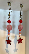 Boucles d'oreilles nuances de rouge