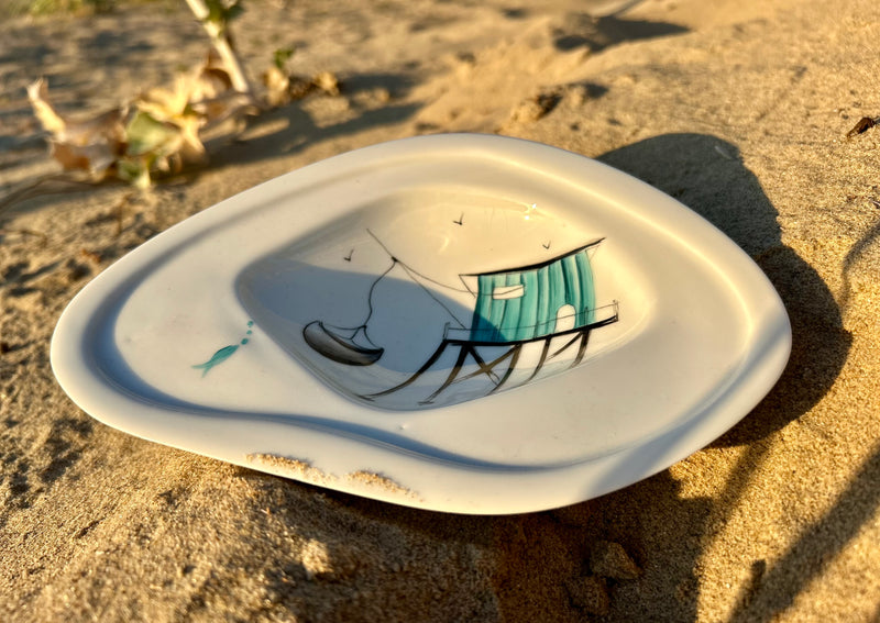 Vide poche en porcelaine, collection Les carreletS