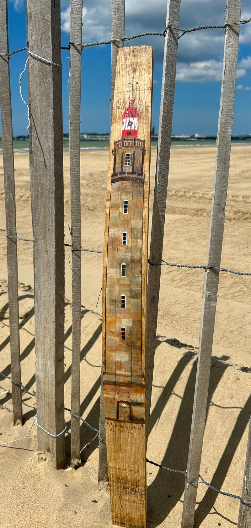 Peinture sur douelle - "Les phares de l'Atlantique"