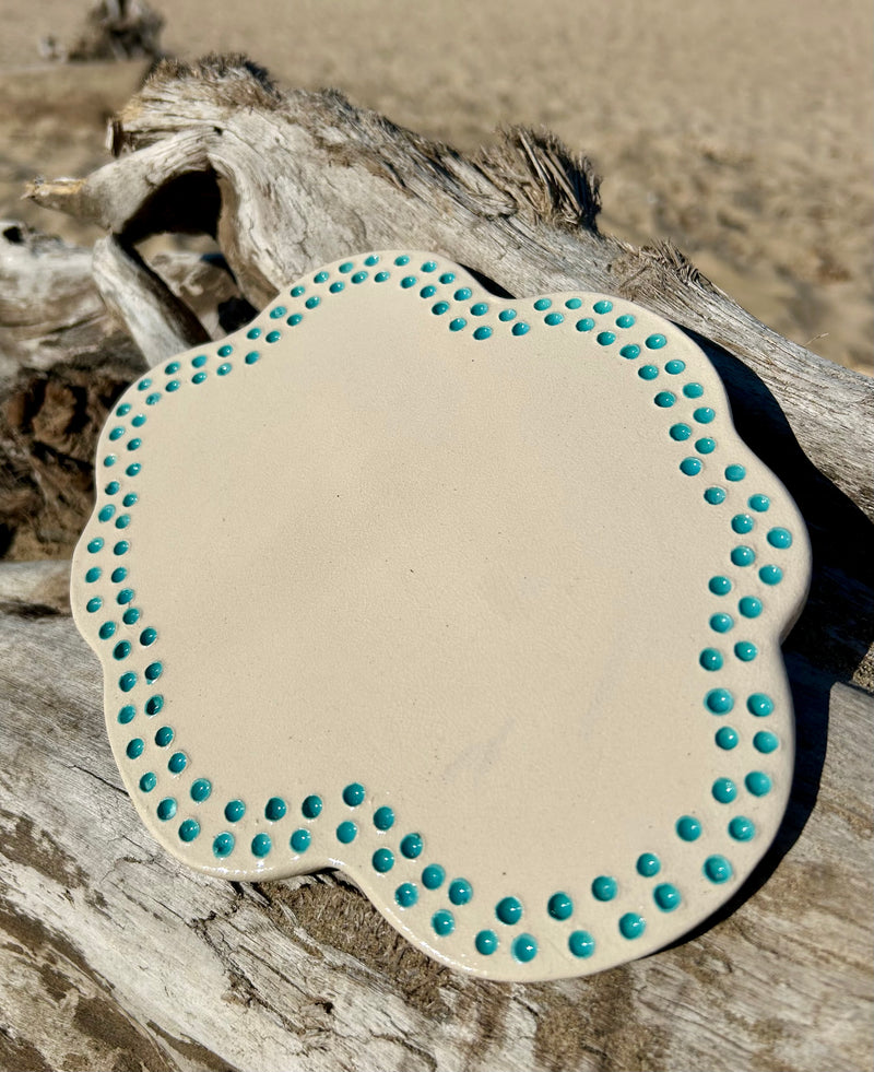 Dessous de plat "Eclat littoral" en céramique artisanale