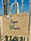 Sac cabas brodé en jute