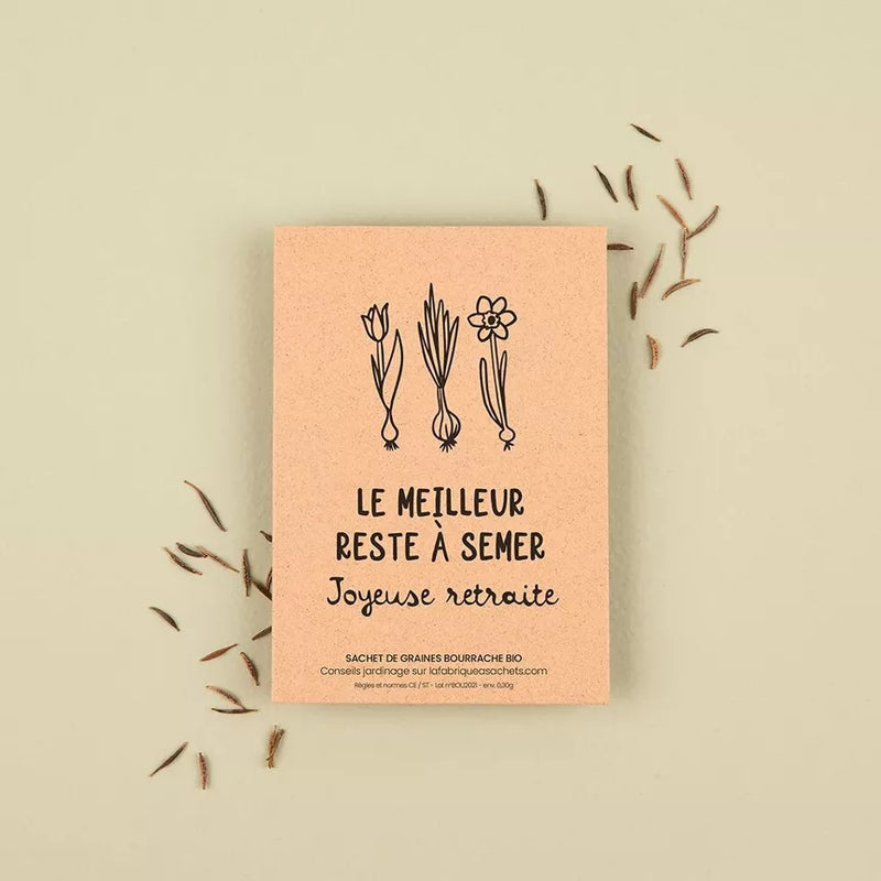 Joyeuse retraite - Sachet de graines de bourrache bio