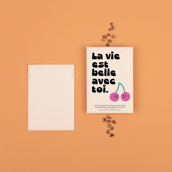 La vie est belle avec toi - Sachet de graines de persil