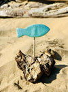 Poisson décoratif sur bois flotté