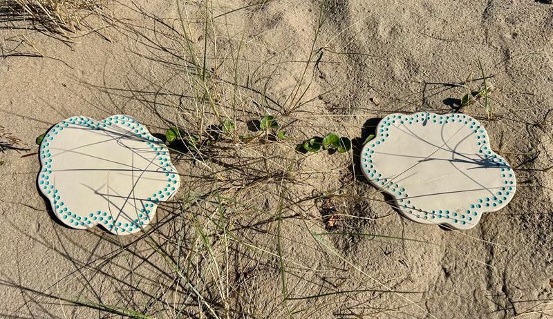 Dessous de plat "Eclat littoral" en céramique artisanale