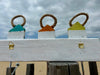 Patère murale en bois - Style bord de mer - 2 à 4 crochets métalliques