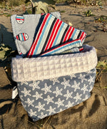 Panière en tissu et ses 10 lingettes lavables
