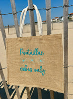 Sac cabas brodé en jute