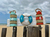 Patère murale en bois - Style bord de mer - 2 à 4 crochets métalliques