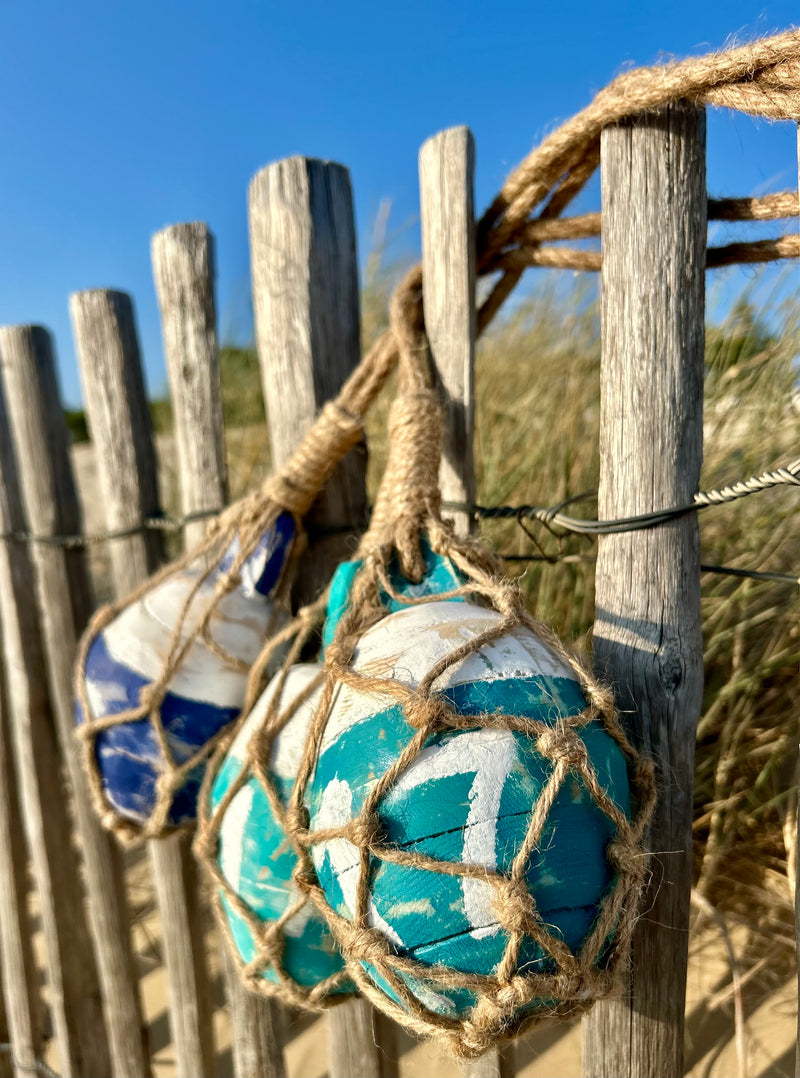 Boule de chalut décorative en bois