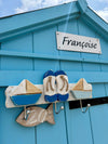 Patère murale en bois - Style bord de mer - 2 à 4 crochets métalliques