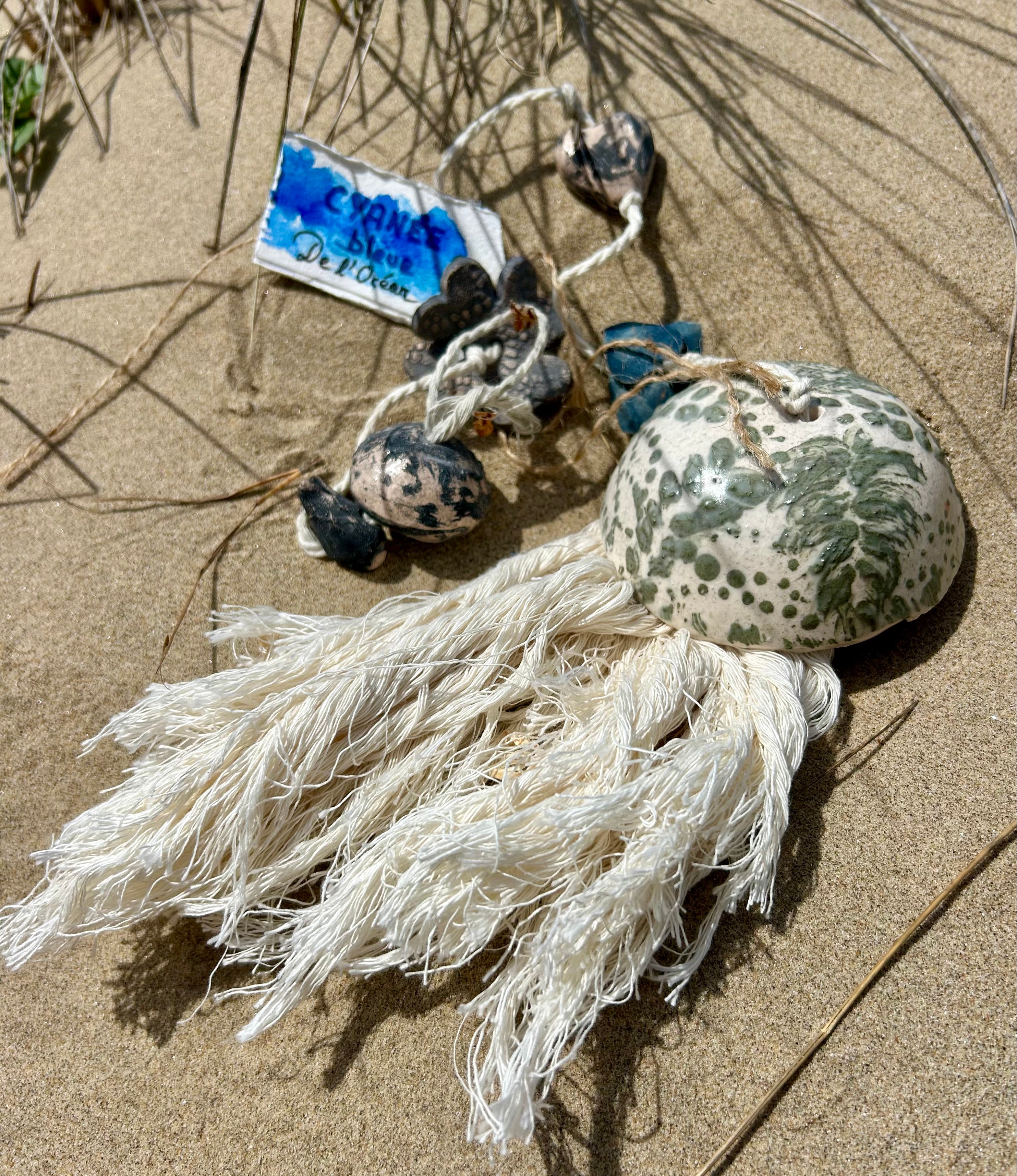 Sirène en bois flotté, sirène, décoration de plage