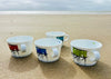 Tasse à chocolat en porcelaine, collection Les carrelets