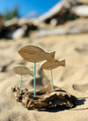Création artisanale en bois flotté – Déco 3 poissons