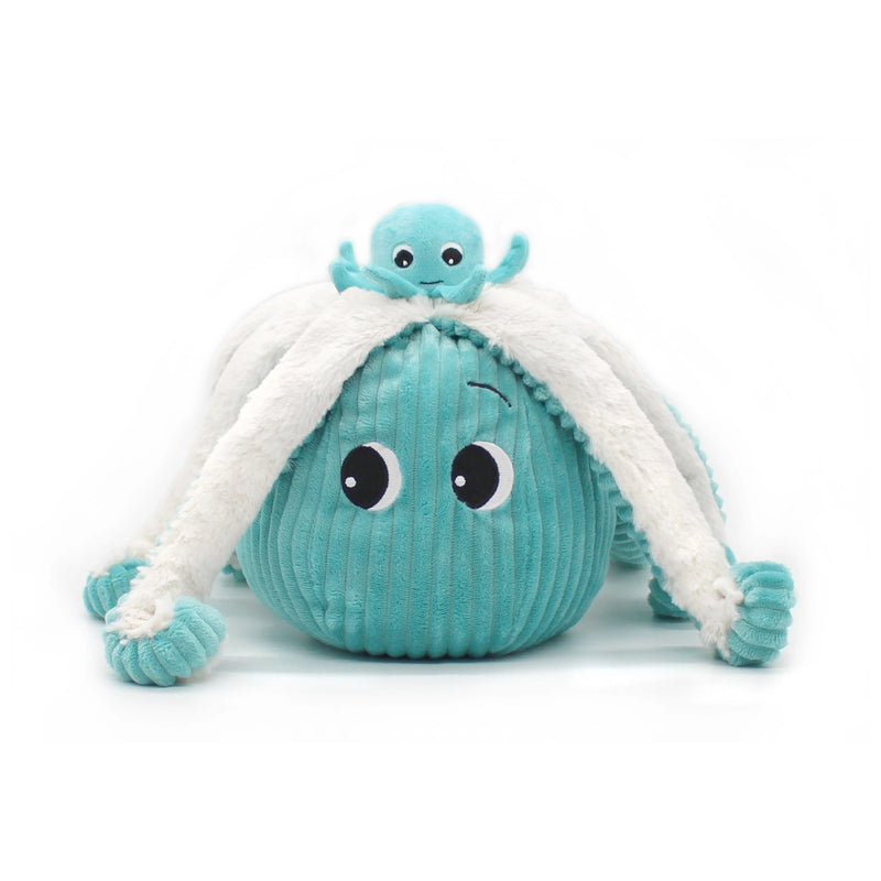 "FILOU", la pieuvre et son bébé Bleu Aqua
