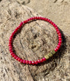 Bracelet fin en perles colorées et Hématites