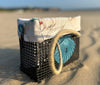 Petit panier en poche ostréicole, avec habillage tissu