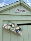 Patère murale en bois - Style bord de mer - 2 à 4 crochets métalliques