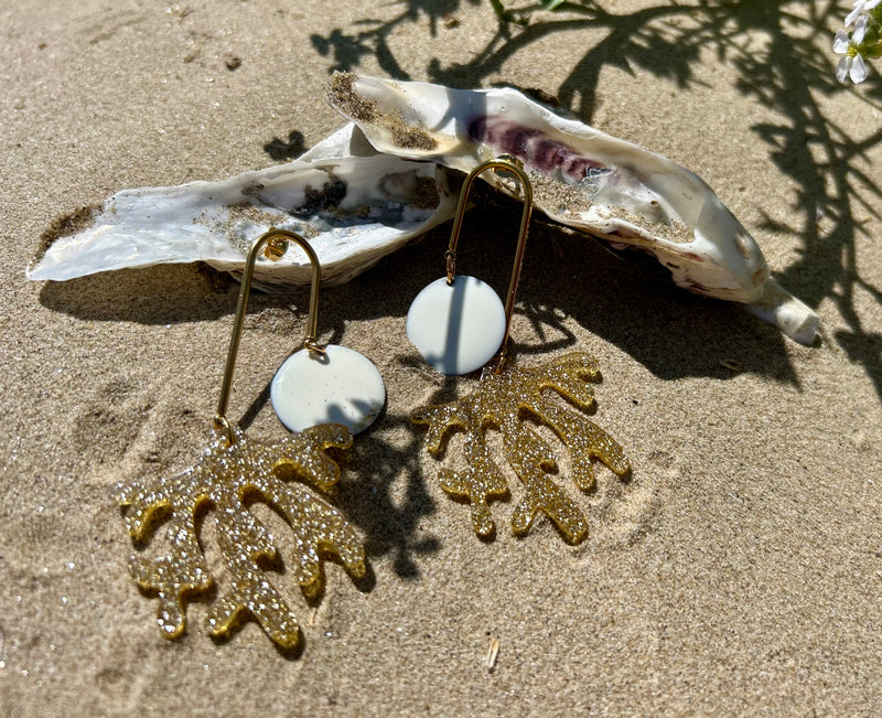 Boucles d'Oreilles artisanales "Corail"