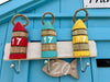 Patère murale en bois - Style bord de mer - 2 à 4 crochets métalliques