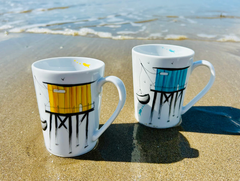 Mug en porcelaine, collection Les carrelets