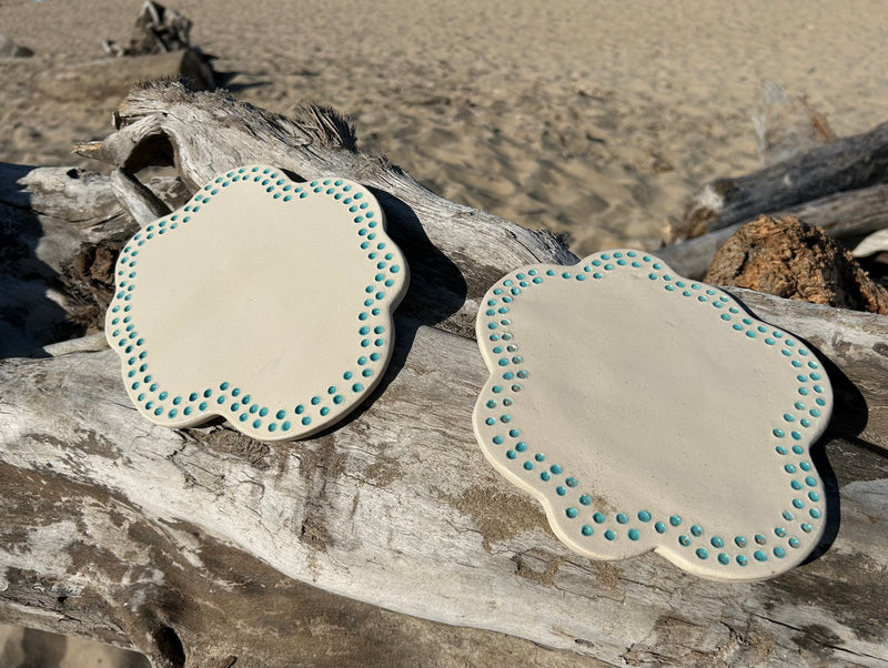 Dessous de plat "Eclat littoral" en céramique artisanale