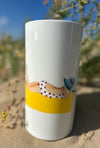 Vase cylindrique en porcelaine, collection "Les baigneuses" T1