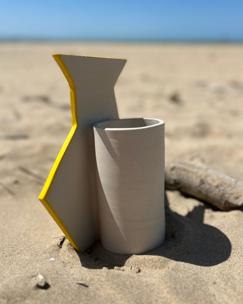 Vase trompe l'œil en céramique - Collection "GRAPHIQUE"