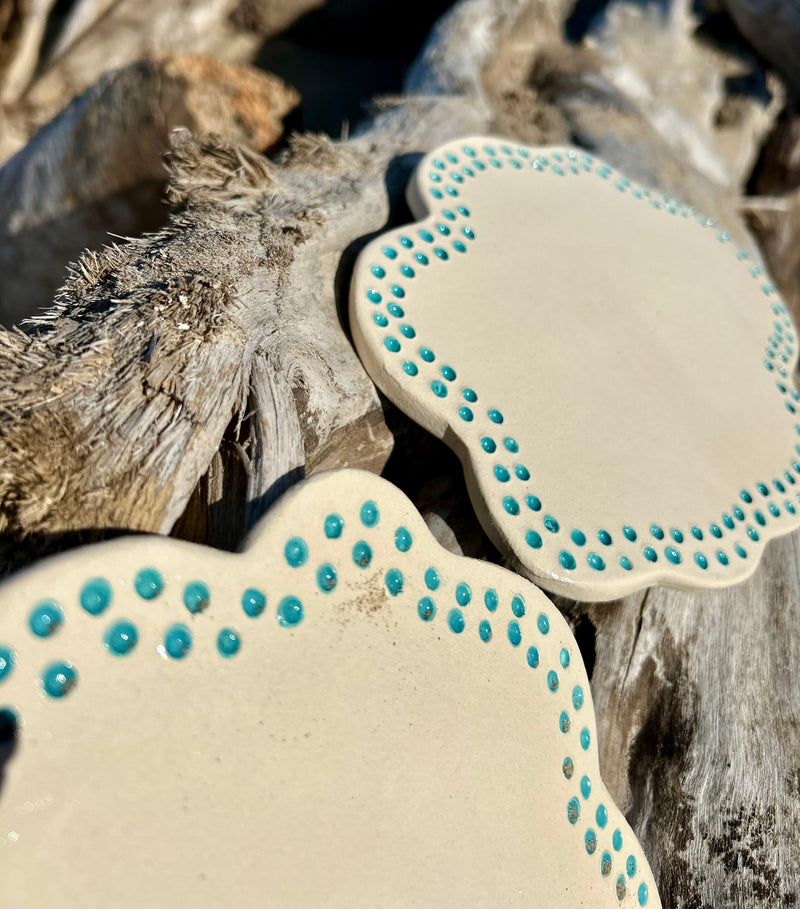 Dessous de plat "Eclat littoral" en céramique artisanale