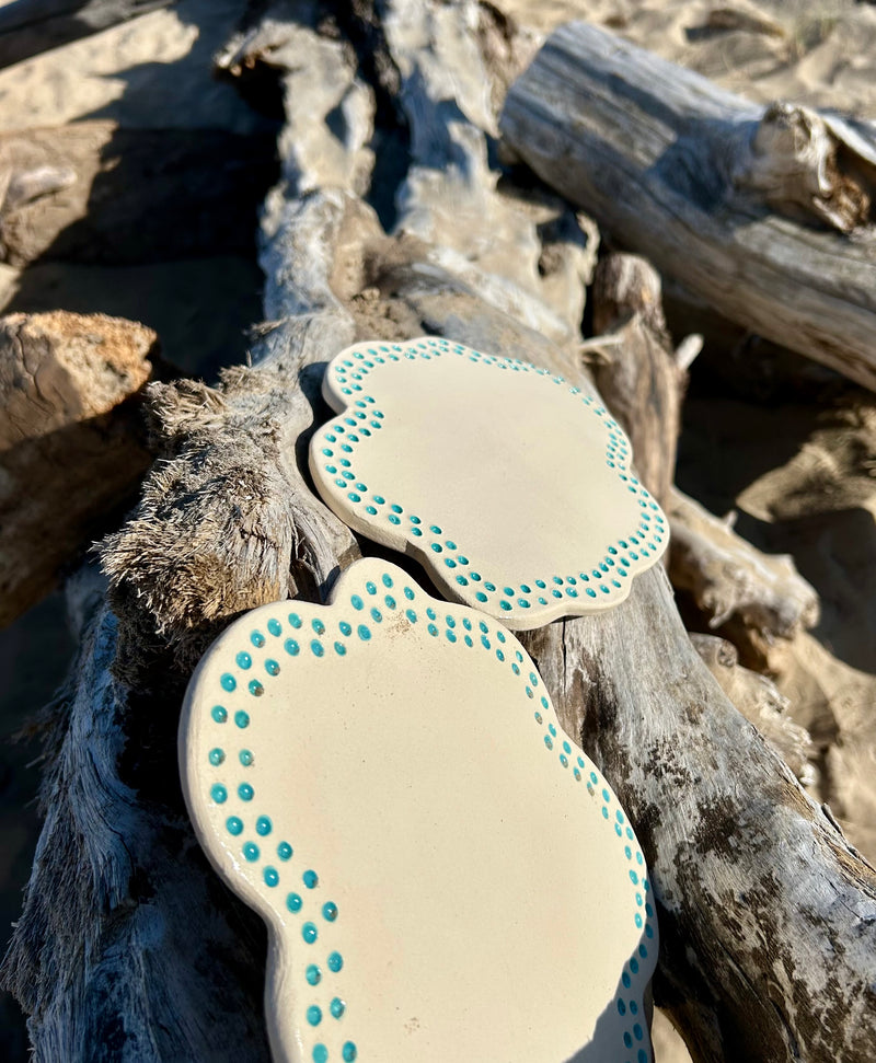 Dessous de plat "Eclat littoral" en céramique artisanale
