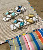 Patère murale en bois - Style bord de mer - 2 à 4 crochets métalliques