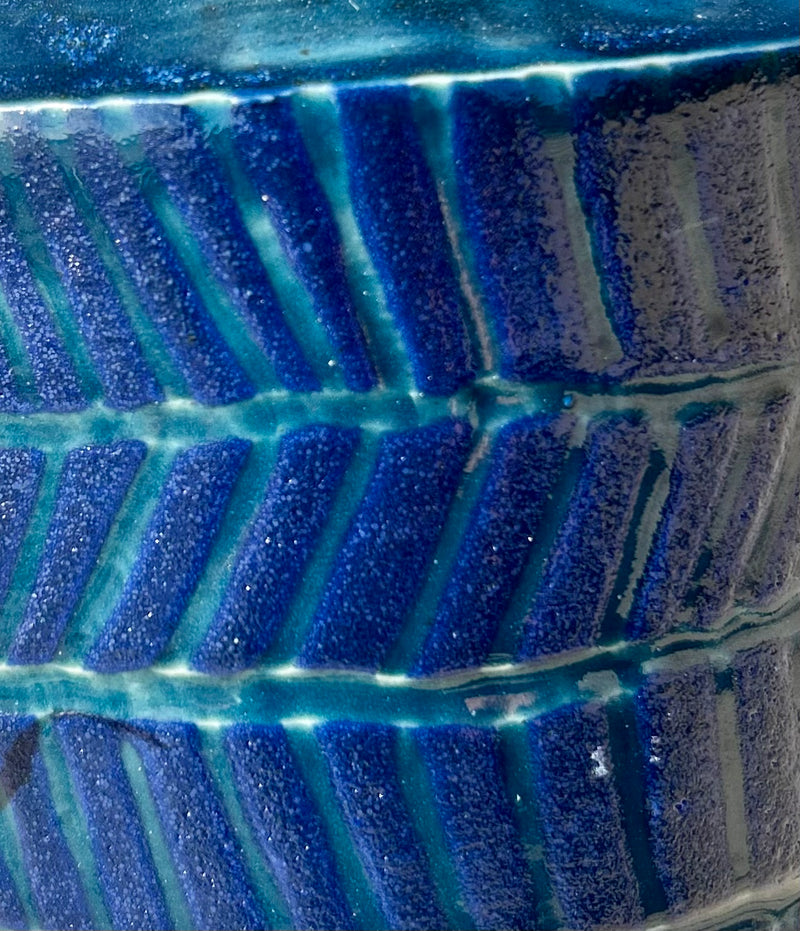 Vase en céramique émaillée - Collection "Bleu nuit"