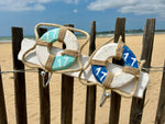 Patère murale en bois - Style bord de mer - 2 à 4 crochets métalliques